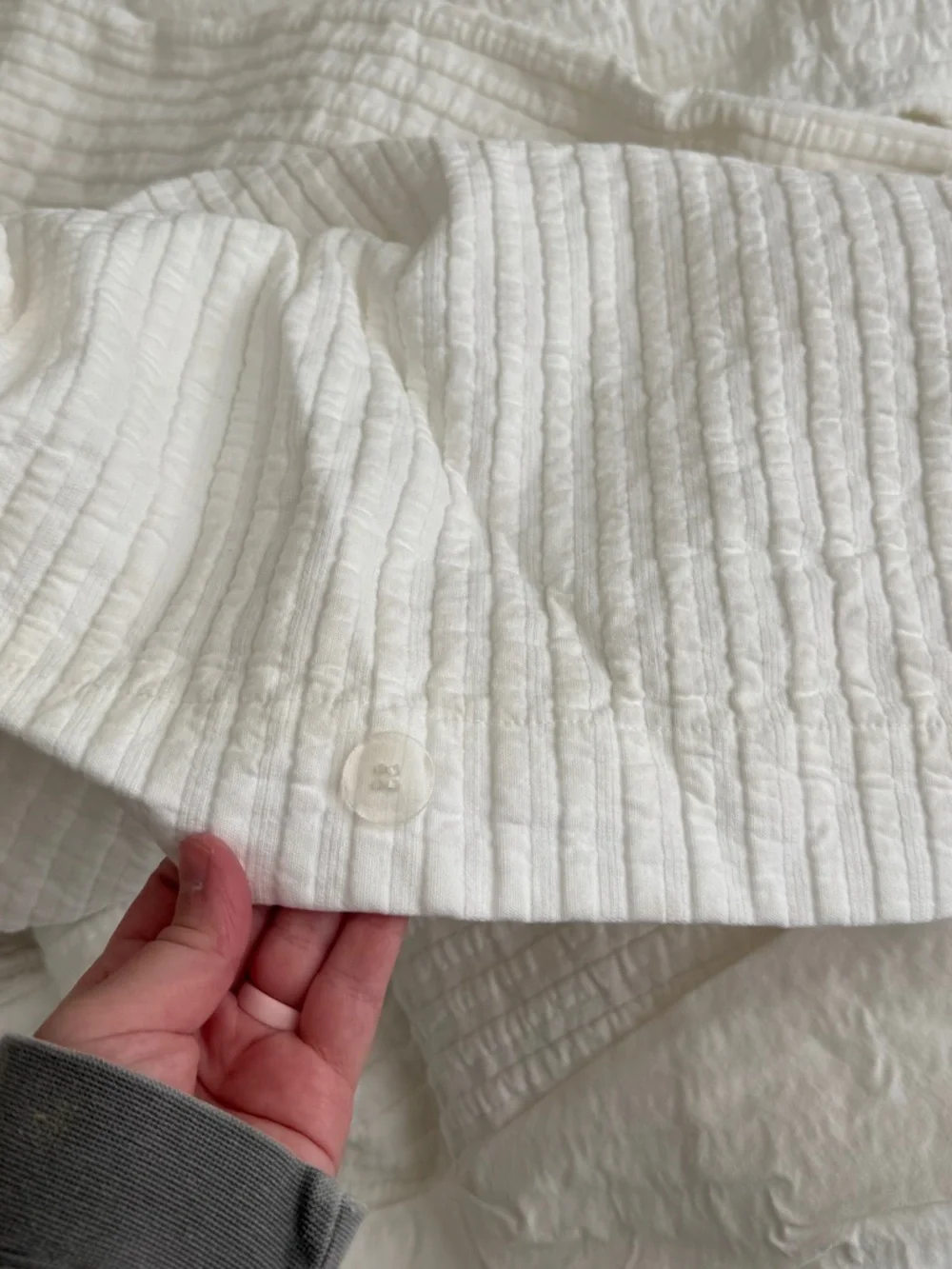 Pottery Barn king white duvet